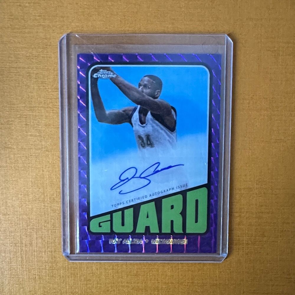 Signed Ray Allen Autograph Card Rare !